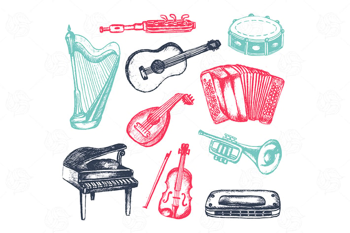 Musical Instruments - vector objects
