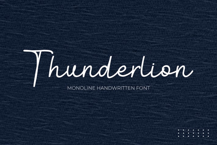 Thunderlion - Monoline Handwritten Font