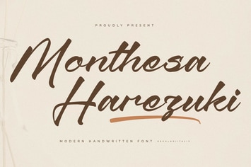 Monthesa Harezuki Modern Handwritten Font