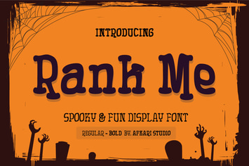 Rank Me - Spooky & Fun Display Font