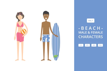Beach - Male & Female Characters Vol.7