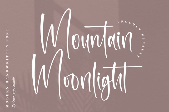 Mountain Moonlight Modern Handwritten Font