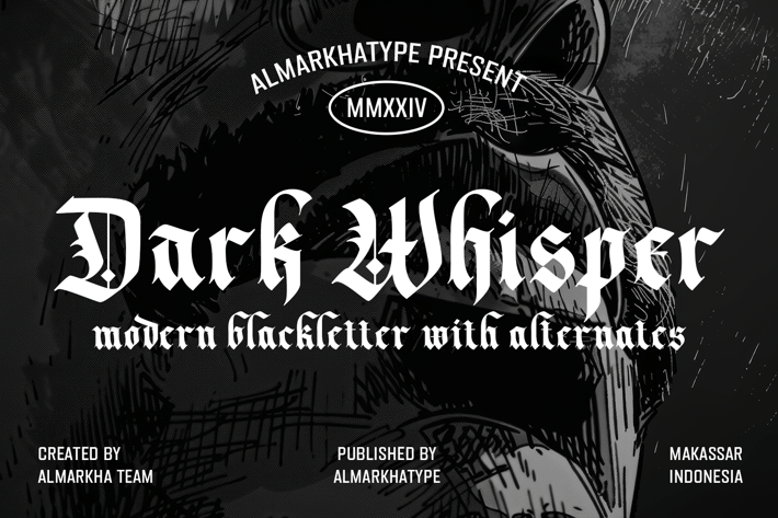 Dark Whisper – Fierce Blackletter Font