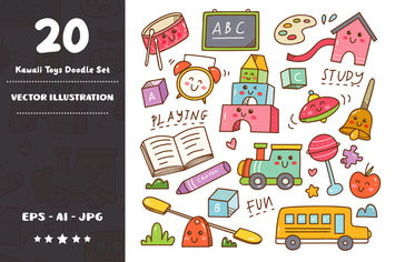 Kawaii Toys Doodle Set