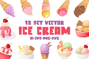 Ice Cream - Vector Set
