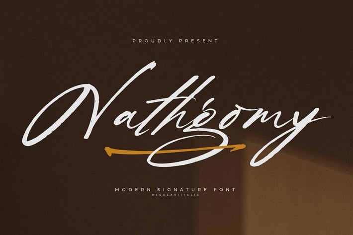 Nathgomy Modern Signature Font