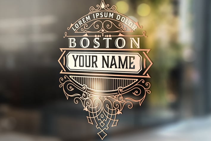 Vintage Logo with Floral Elements