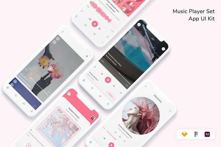 Music Player Set App UI Kit