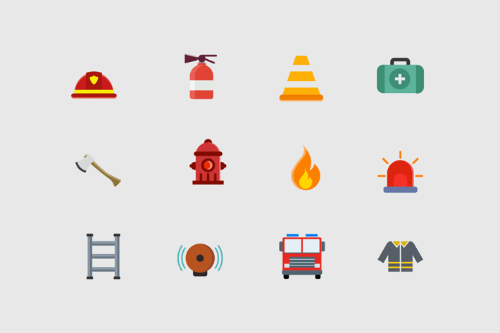 12 Firefighter Icons