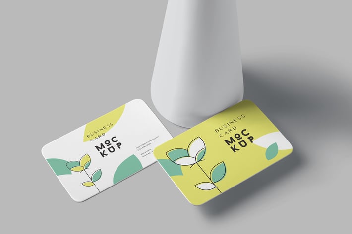 Round Edges EU Business Card Mockups