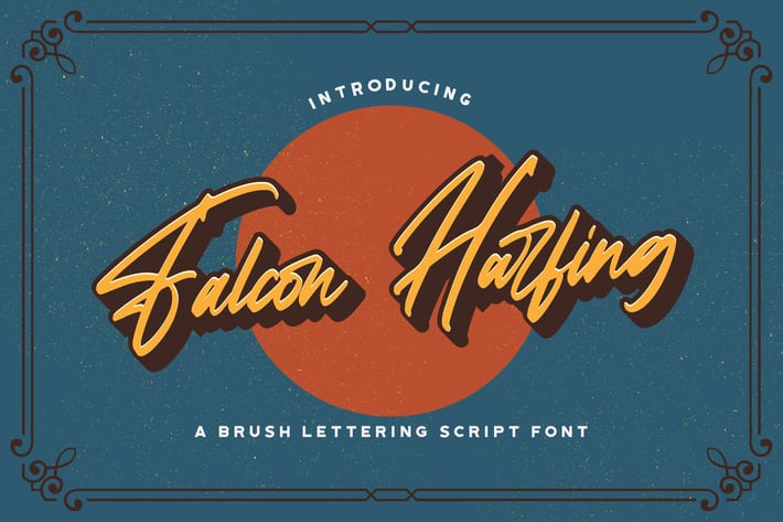 Falcon Harfing - Bold Script Font