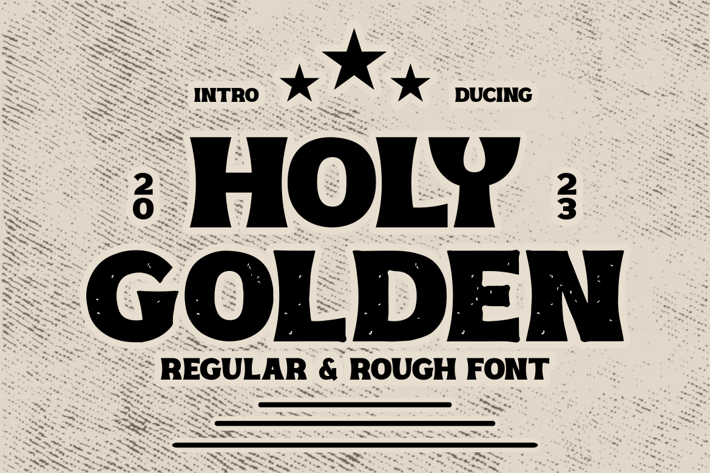 Holy Golden  - Bold Retro And Classic Font
