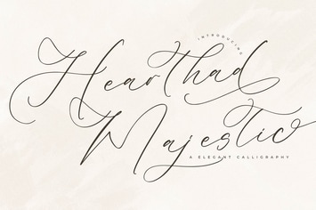 Hearthad Majestic Elegant Calligraphy Font