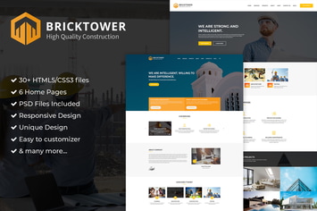 Bricktower - Construction PSD Template