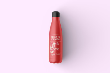 Top View Realistic Tumbler Mockup