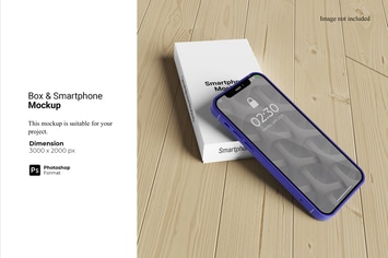 Box & Smartphone Mockup