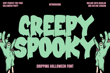 Creepy Spooky - Dripping Halloween Font