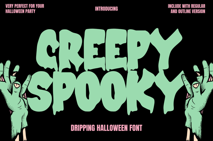 Creepy Spooky - Dripping Halloween Font