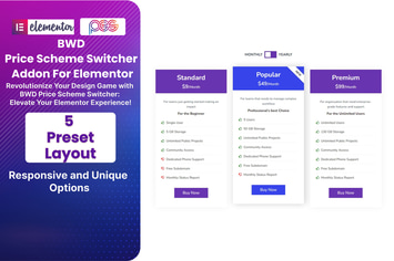 Pricing Scheme Switcher Addon For Elementor