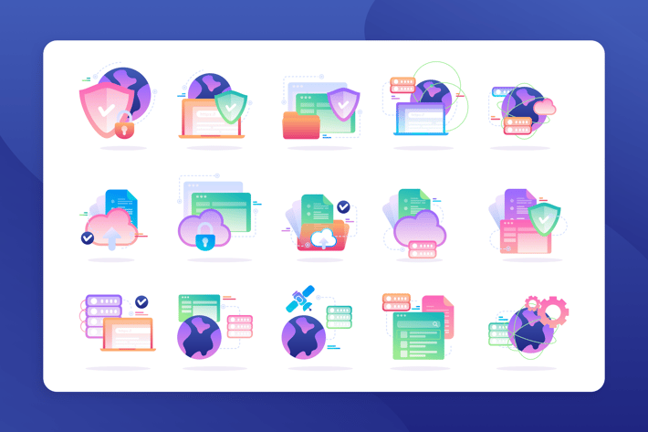 Cloud Data - Icon Illustration