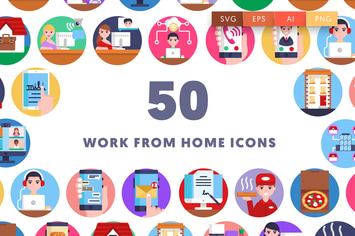 50 Work from Home Icons