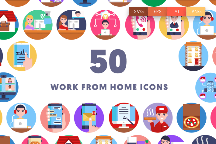 50 Work from Home Icons