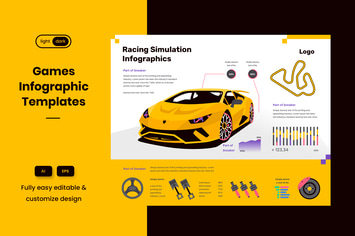 Cool Infographic Template for Racing & Online Game