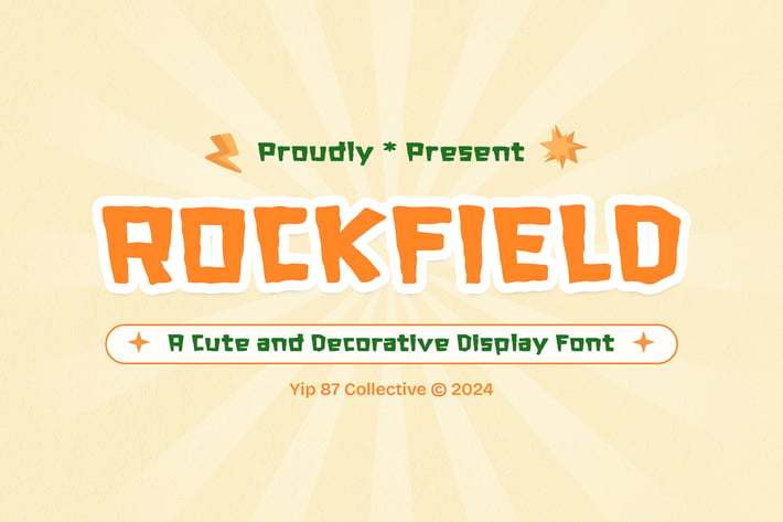 Rockfield - Cute Funny Childern School Book Font