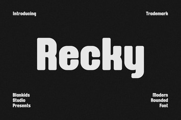 Recky a Modern Rounded Font
