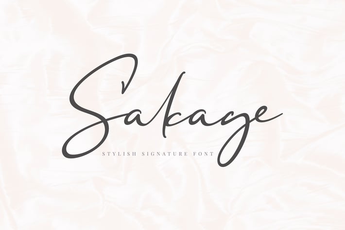 Sakage Signature Font