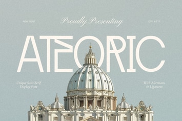 Ateoric - Edgy Grotesque Typeface
