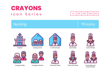 70 Nursing Line Icons