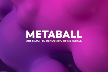 Abstract 3D Render Of Metaball - Pink And Purple
