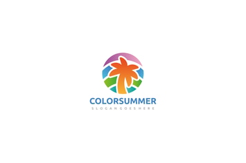 Beach and Palm Logo
