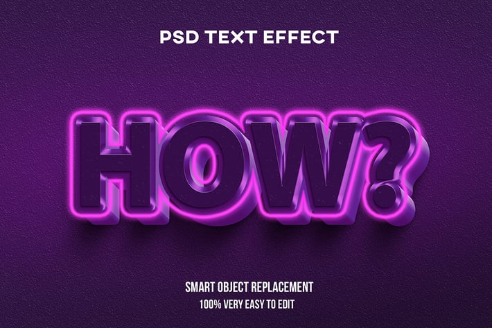 Pink glow text effect