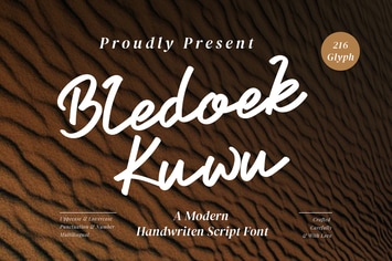 Bledoek Kuwu - Modern Script fonts