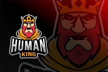 Human King Esport Logo Template