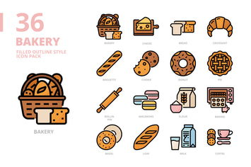 Bakery Filled Outline