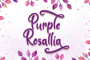 Purple Rosallia - Wedding Font