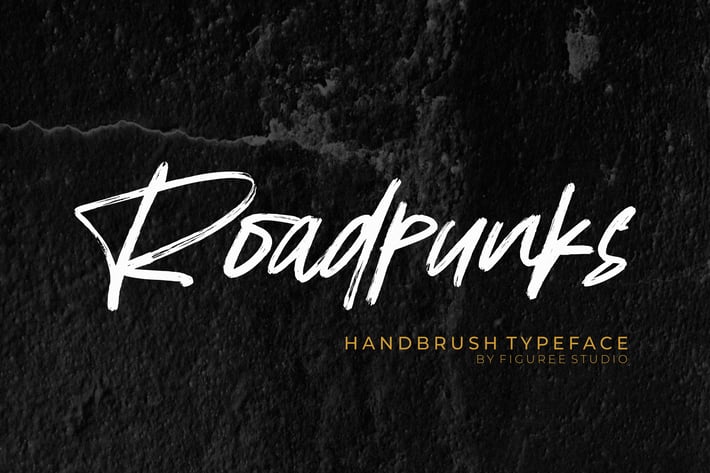 Roadpunks - Natural Handbrush Typeface