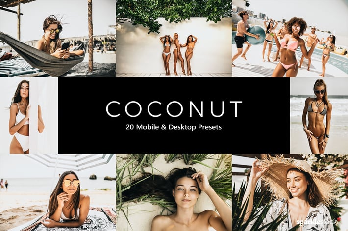 20 Coconut Lightroom Presets & LUTs