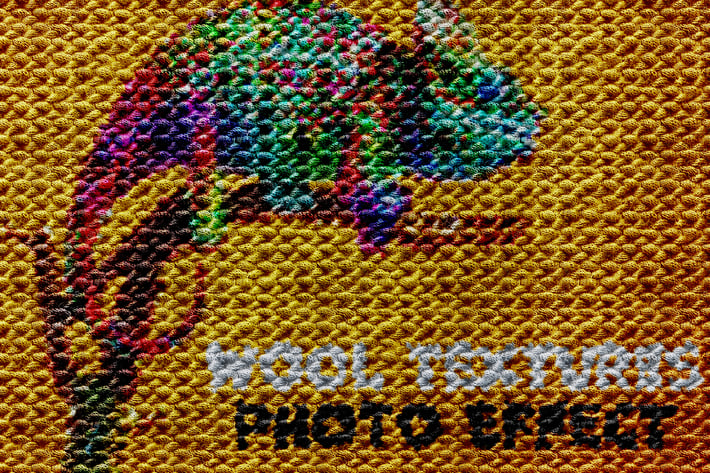 Knitted Wool Texture Photo Effect
