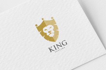 King Lion Shield Logo