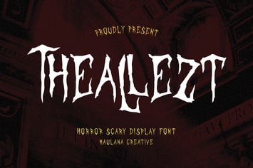 Theallezt Horror Scary Display Font
