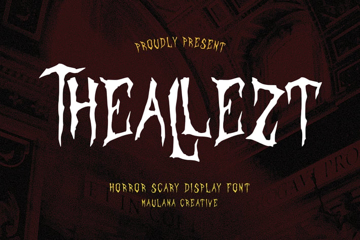 Theallezt Horror Scary Display Font
