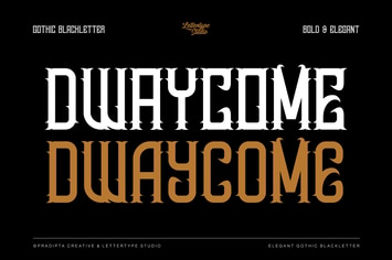 Dwaycome Gothic Blackletter Display Fonts