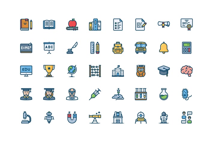 40 Science and Education icons