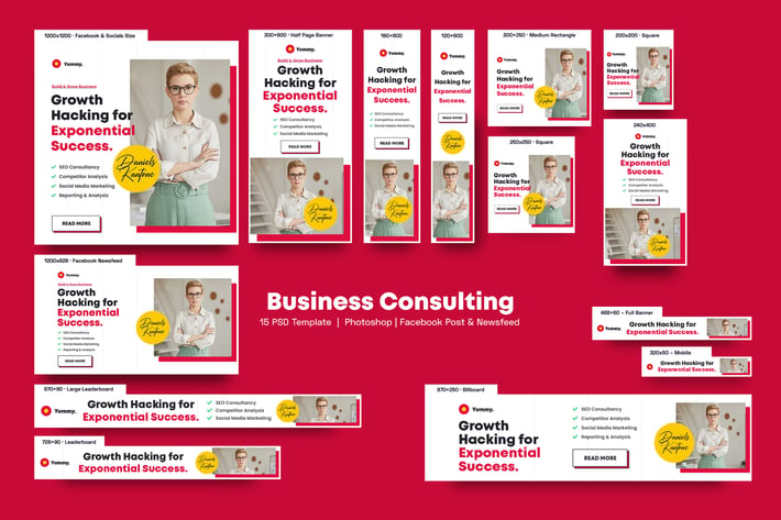 Business Consulting Banners Ad