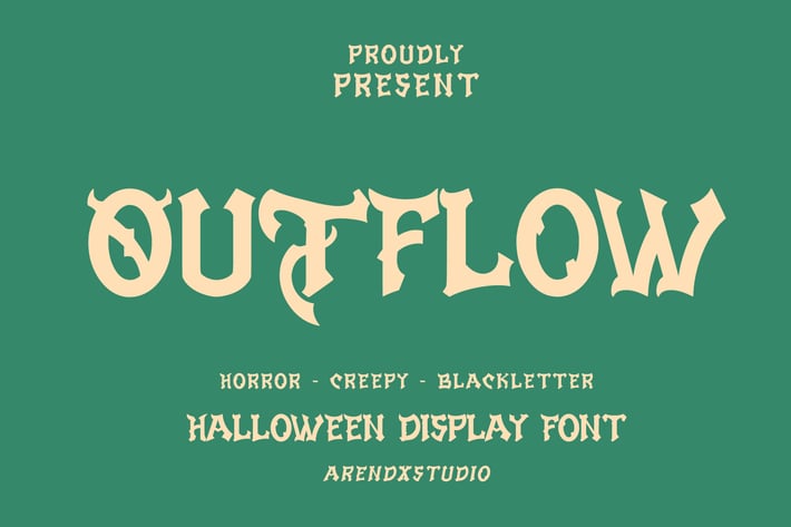 Outflow - Halloween Display Font