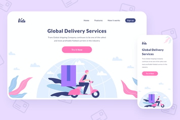 Shipment globe illustration